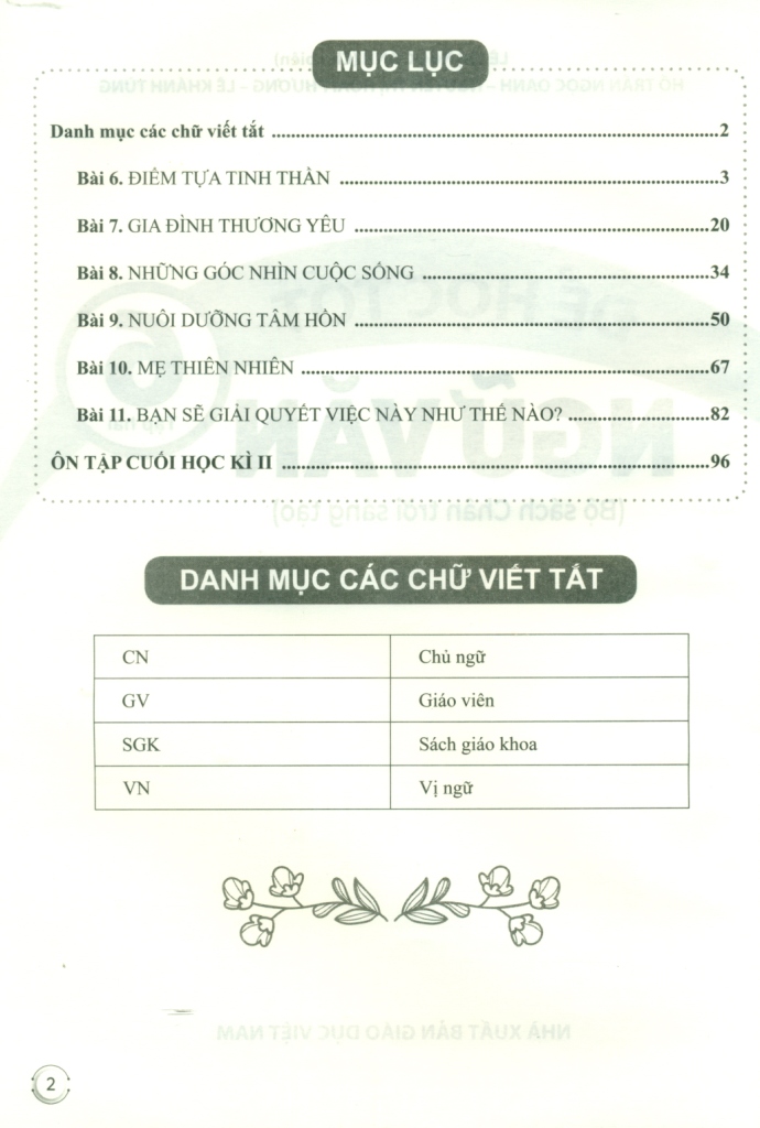 ĐỂ HỌC TỐT NGỮ VĂN LỚP 6 - TẬP 2 (Bộ sách Chân trời sáng tạo)